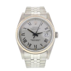 Rolex 16234 Datejust Steel Jubilee Bracelet Silver Roman Dial Watch
