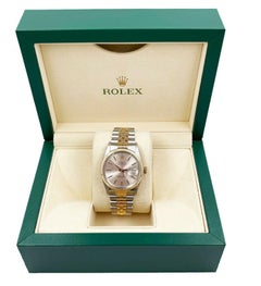 Rolex 16253 Datejust Silber Zifferblatt 18 Karat Gelbgold Edelstahl mit Box