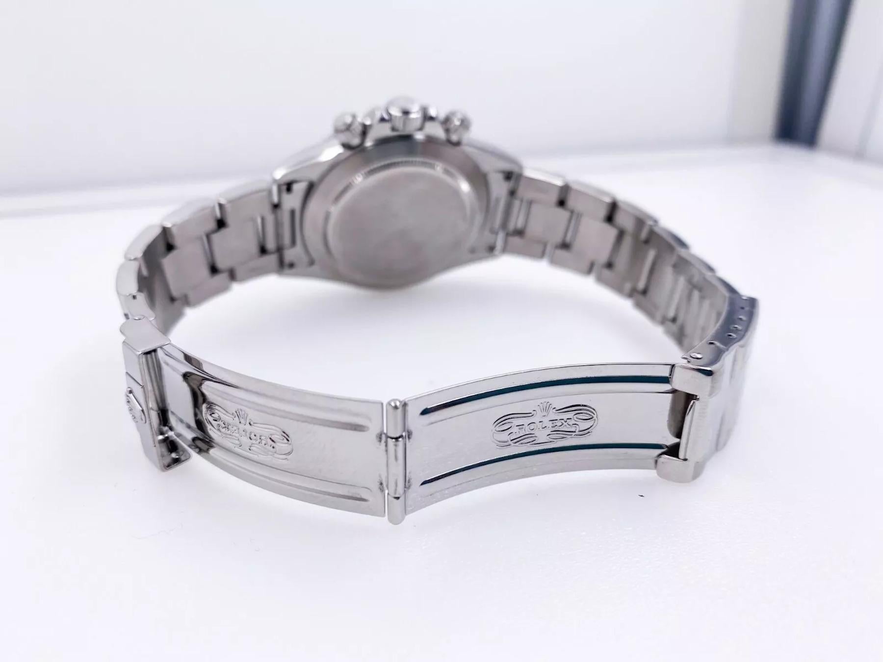 Rolex Daytona 16520 Montre Zenith Movement avec cadran blanc et boîte en acier inoxydable 1