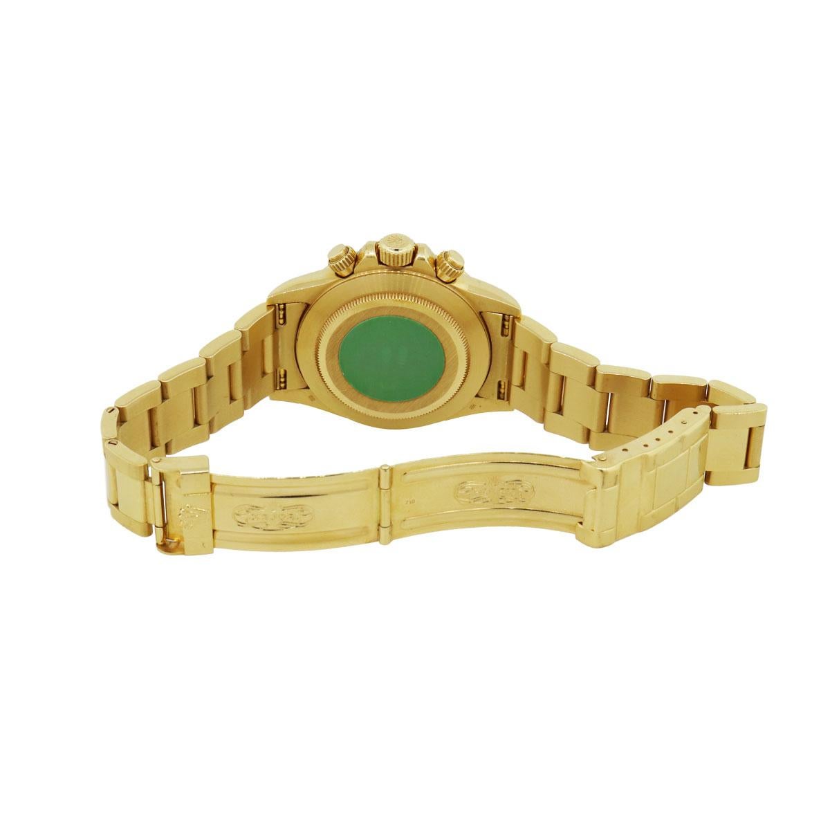 Rolex 16528 Daytona Zenith: 18 Karat Gelbgold Champagner Serti Zifferblatt Uhr im Zustand „Gut“ in Boca Raton, FL
