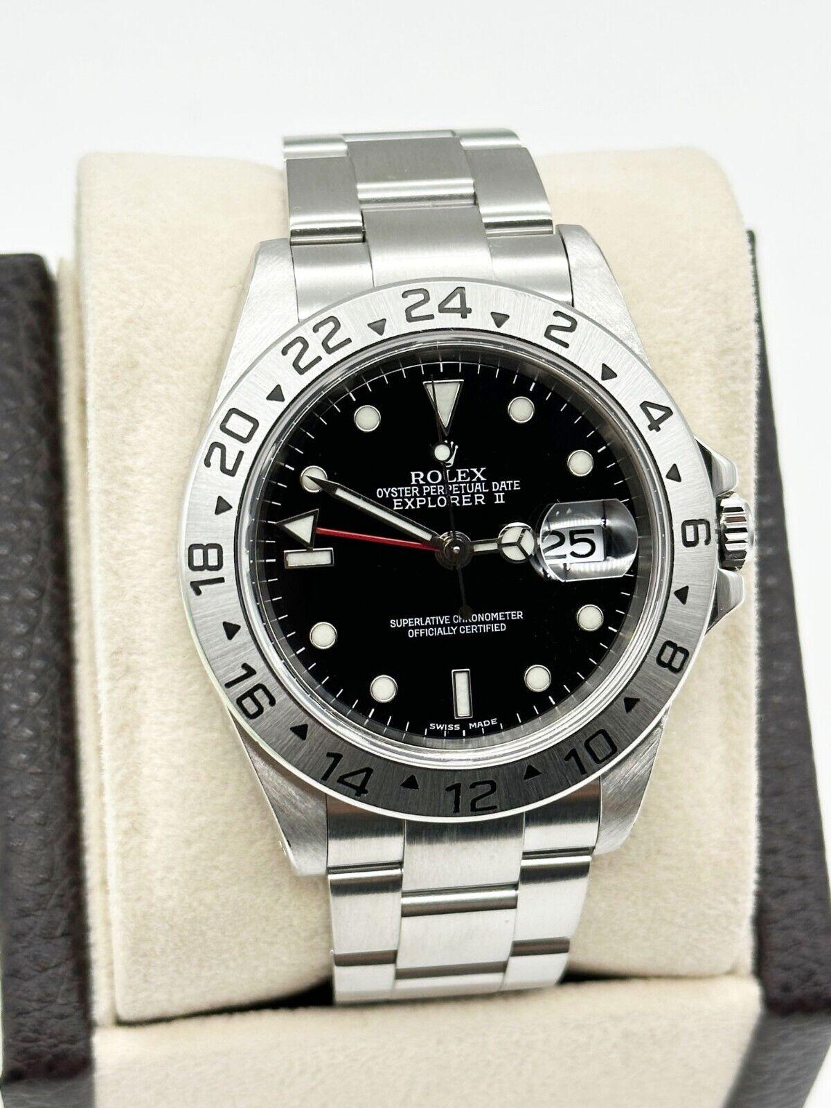 Rolex 16570 Explorer II Black Dial Stainless Steel Box Paper 2000 For ...
