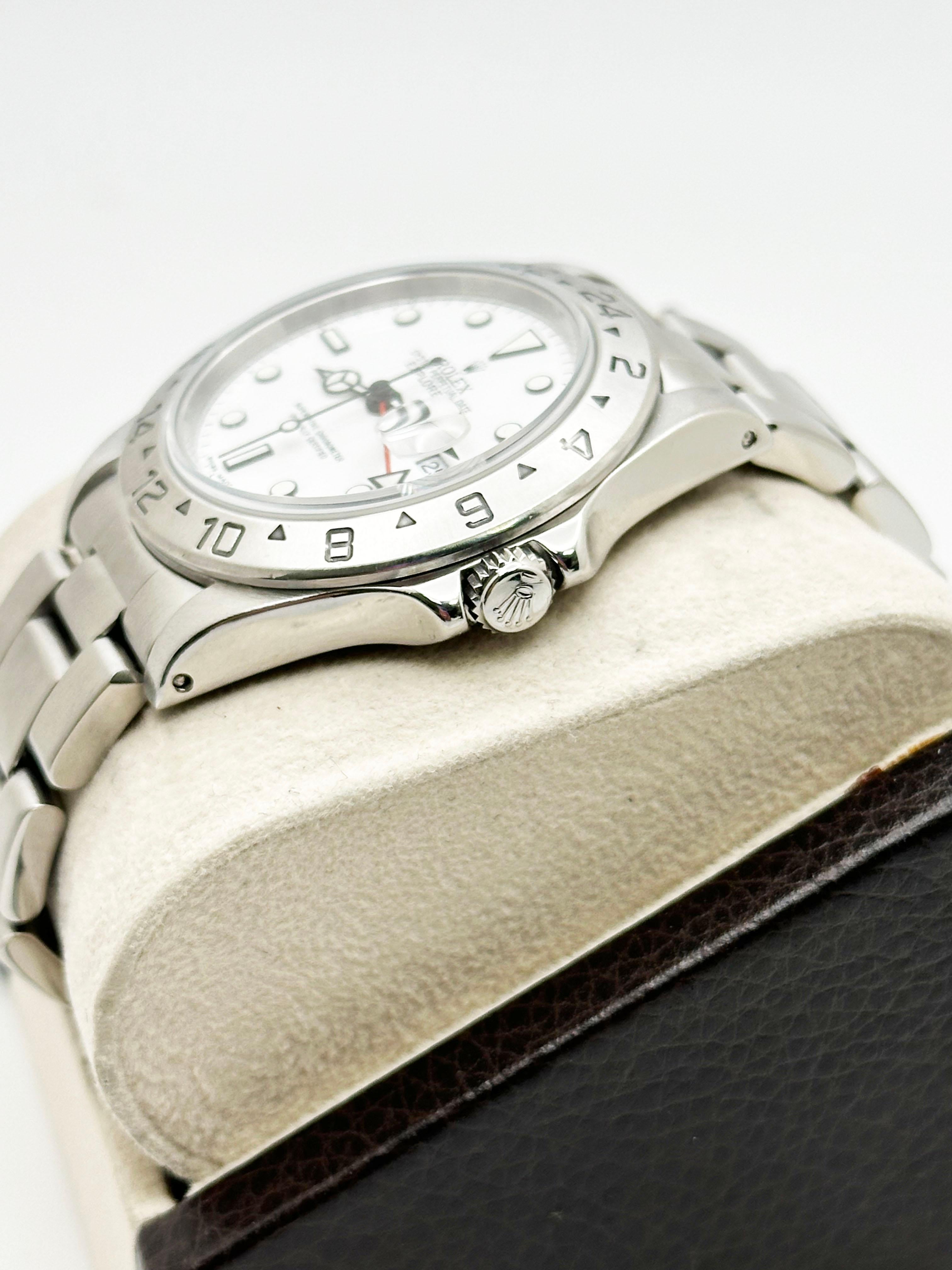 Rolex 16570 Explorer II White Dial Stainless Steel Box Service Paper 1