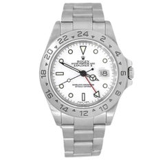 Rolex 16570 Explorer II White Dial Watch