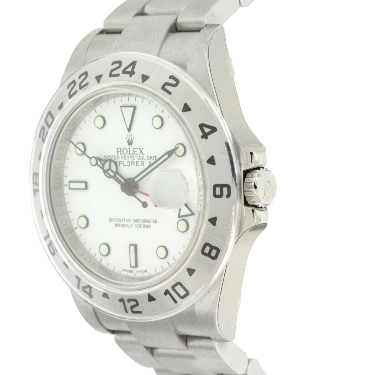 Rolex 16570 Explorer II White Polar Dial Watch 3