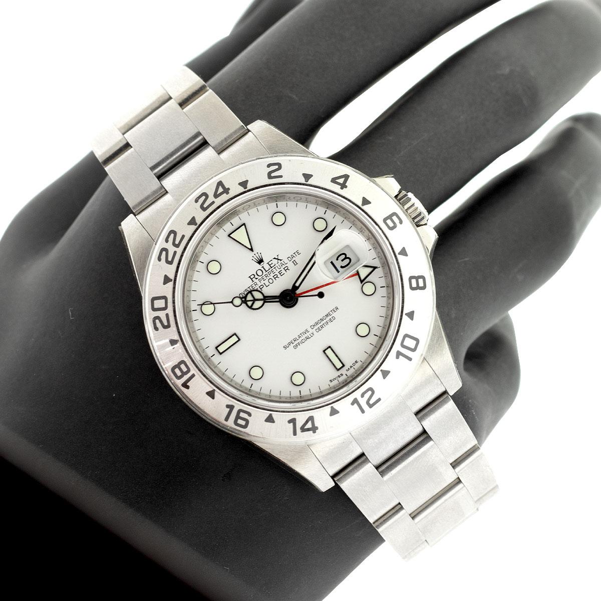 Women's or Men's Rolex 16570 Explorer II White Polar Dial Watch