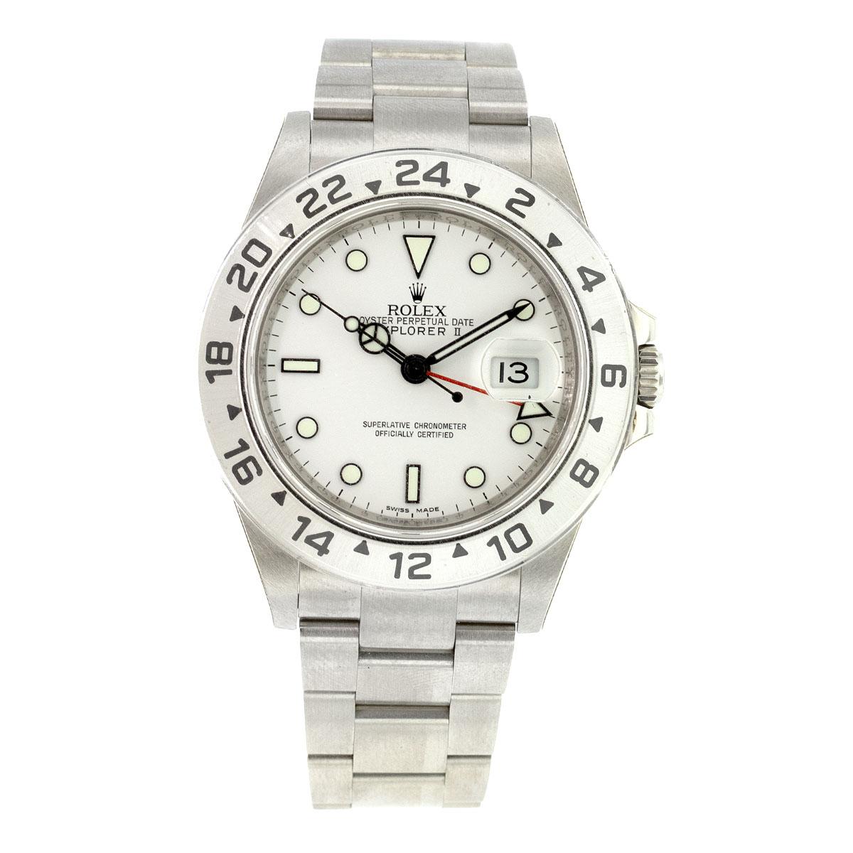 Rolex 16570 Explorer II White Polar Dial Watch 2