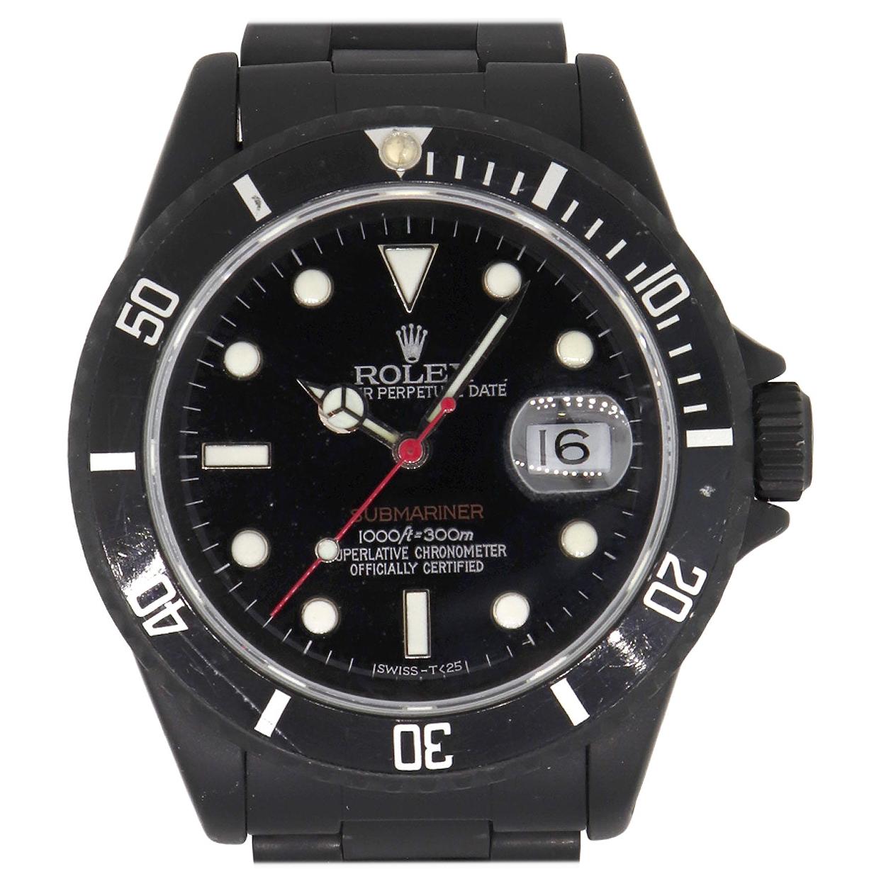 Rolex 16610 PVD All Black Submariner Watch