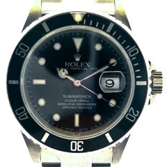 Rolex 16610 Submariner Black Dial and Black Bezel Watch