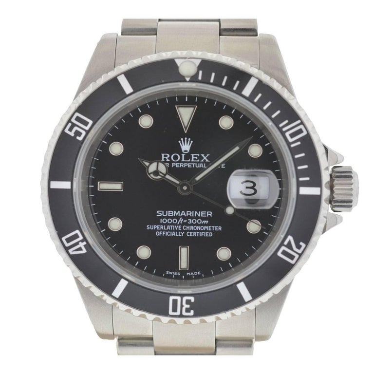 Rolex Submariner Black Dial K Series Automatic Watch At 1stdibs