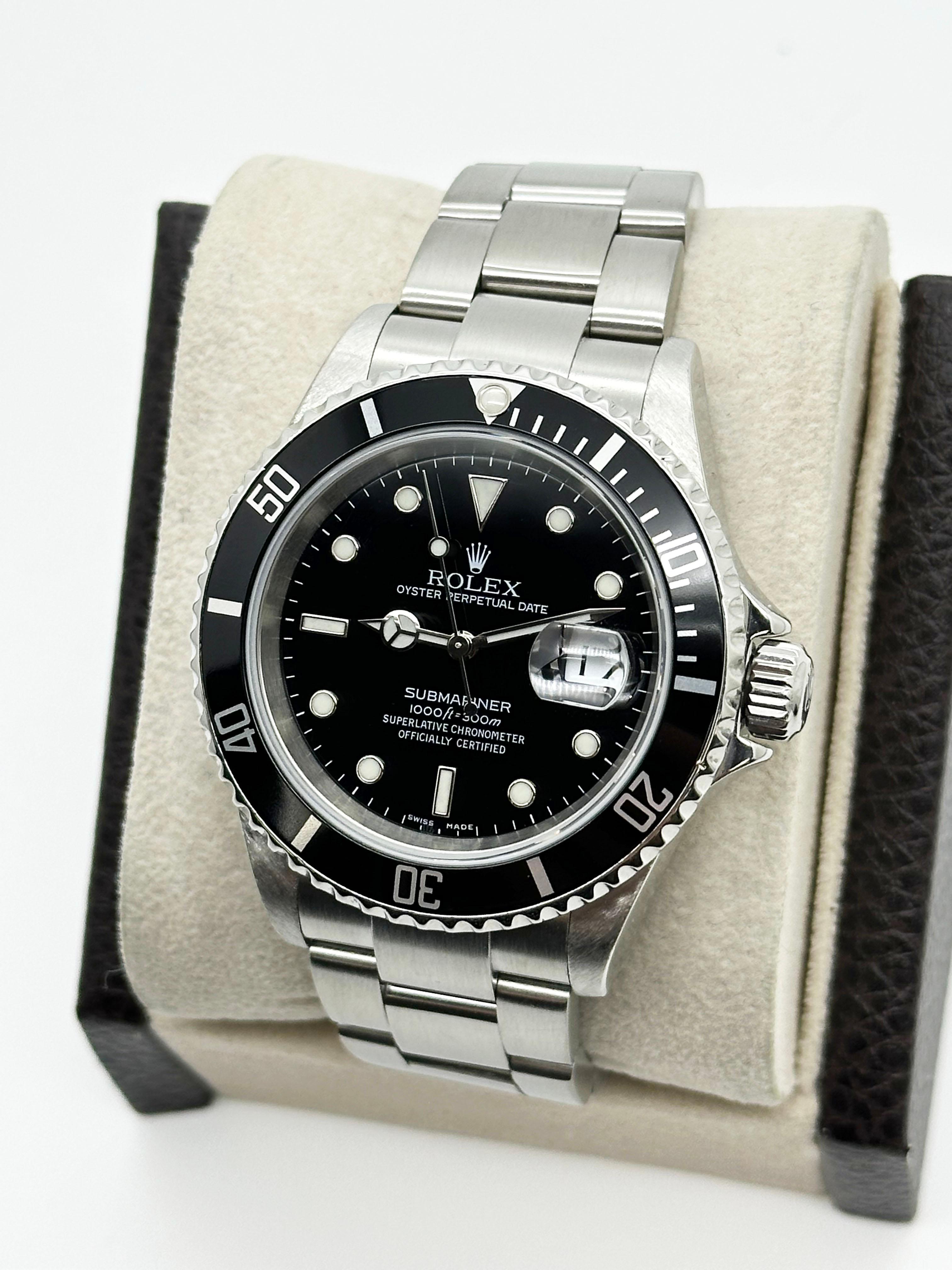 Rolex 16610 Submariner Date Quadrante Nero Acciaio Inox 2005 Carta Scatola 2
