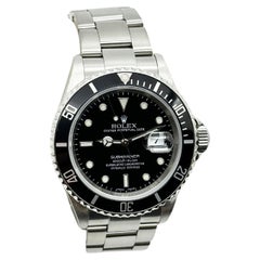 Used Rolex 16610 Submariner Date Black Dial Stainless Steel 2005 Box Paper