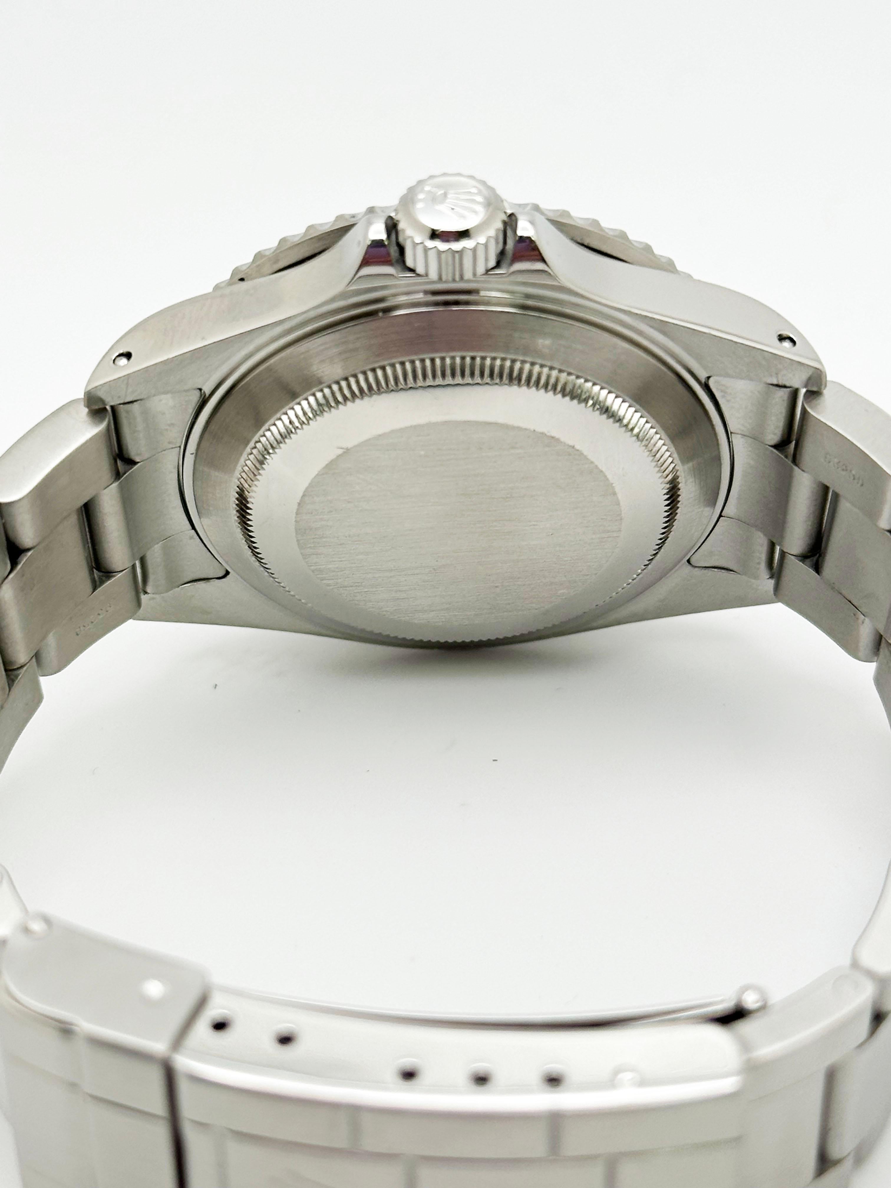 Rolex Submariner Date 16610 40mm Schwarzer Edelstahl Box Papier 2001 2