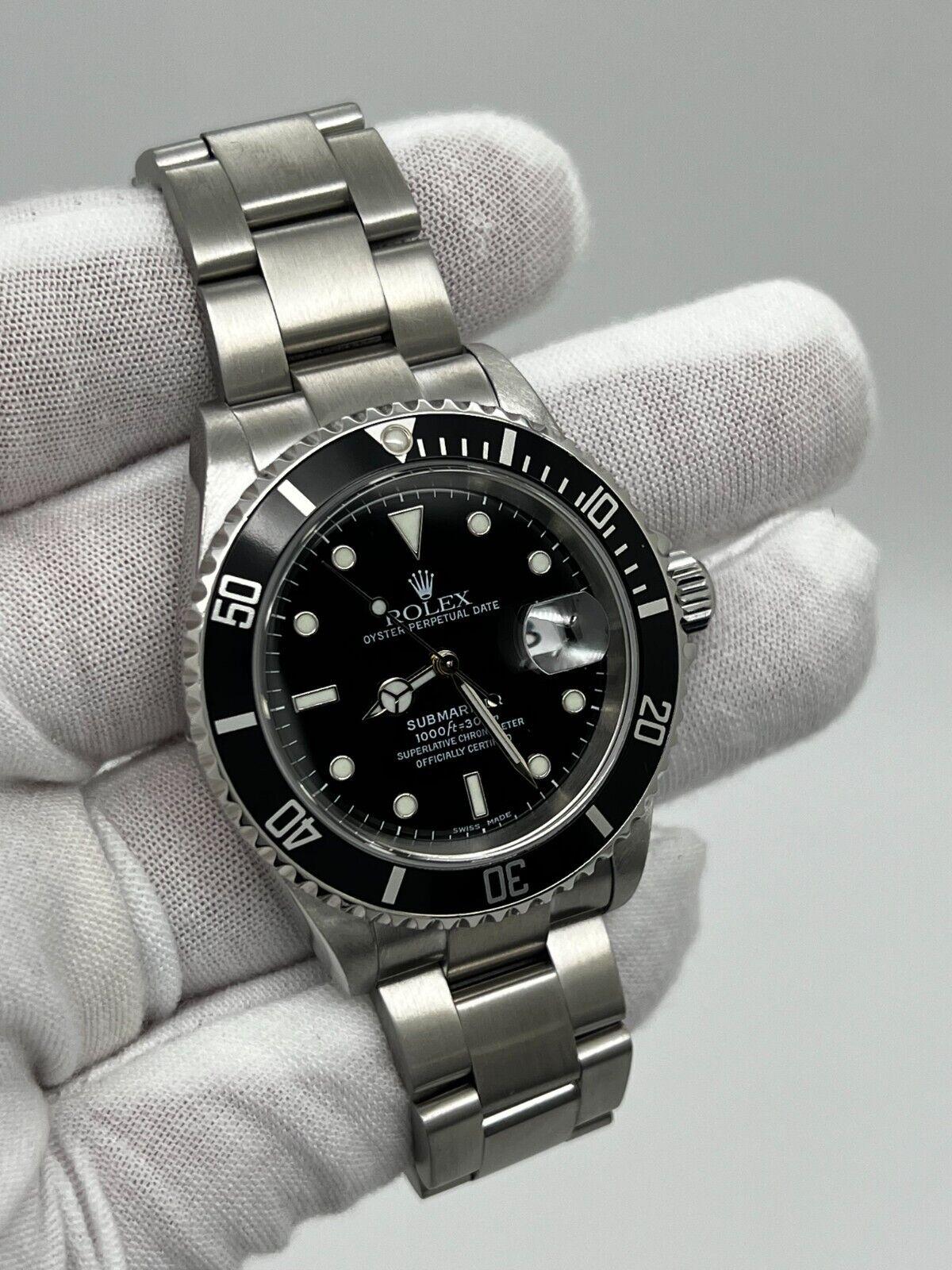 Rolex 16610 Submariner Date Black Stainless 2003 Box Papers 3