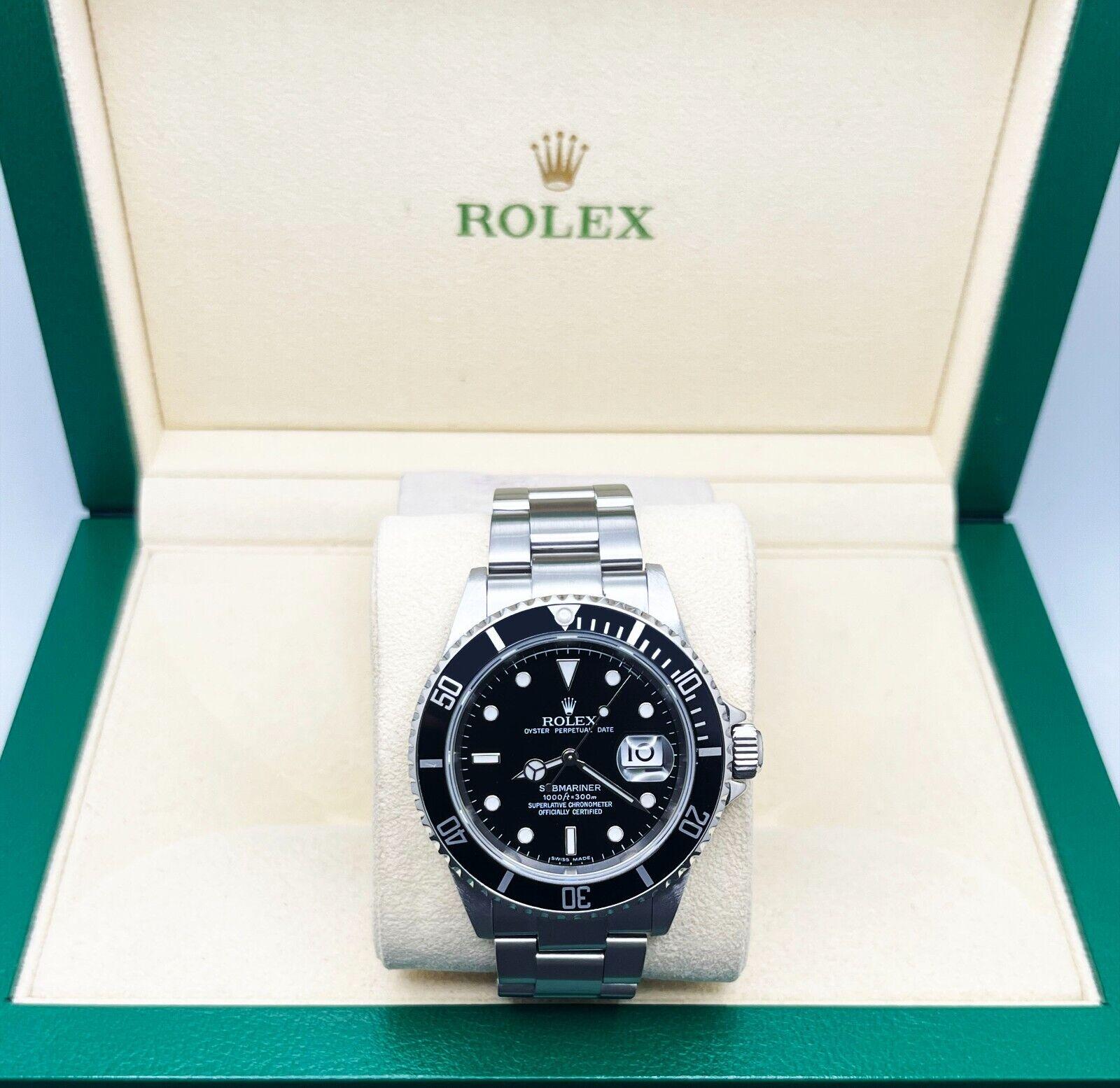 Rolex 16610 Submariner Date M Series Schwarzes Zifferblatt Edelstahl 2007 Box Papiere Herren