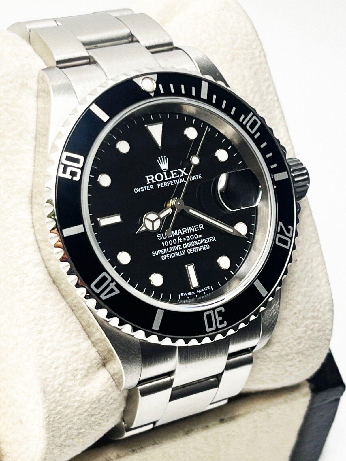 Rolex 16610 Submariner Date M Series Schwarzes Zifferblatt Edelstahl 2007 Box Papiere 1
