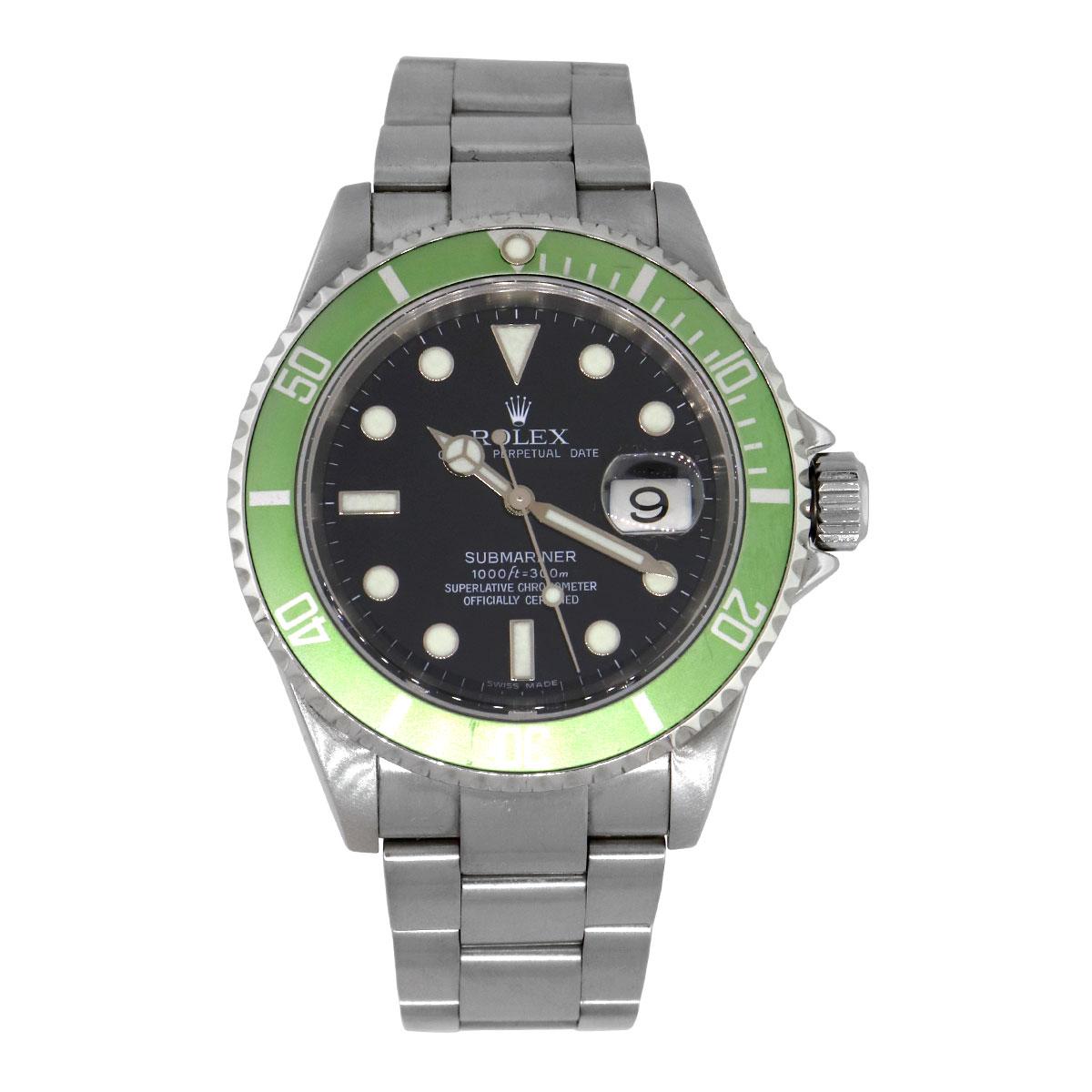 Brand: Rolex
MPN: 16610
Model: Submariner
Case Material: Stainless Steel
Case Diameter: 40mm
Crystal: Sapphire crystal
Bezel: Unidirectional green 