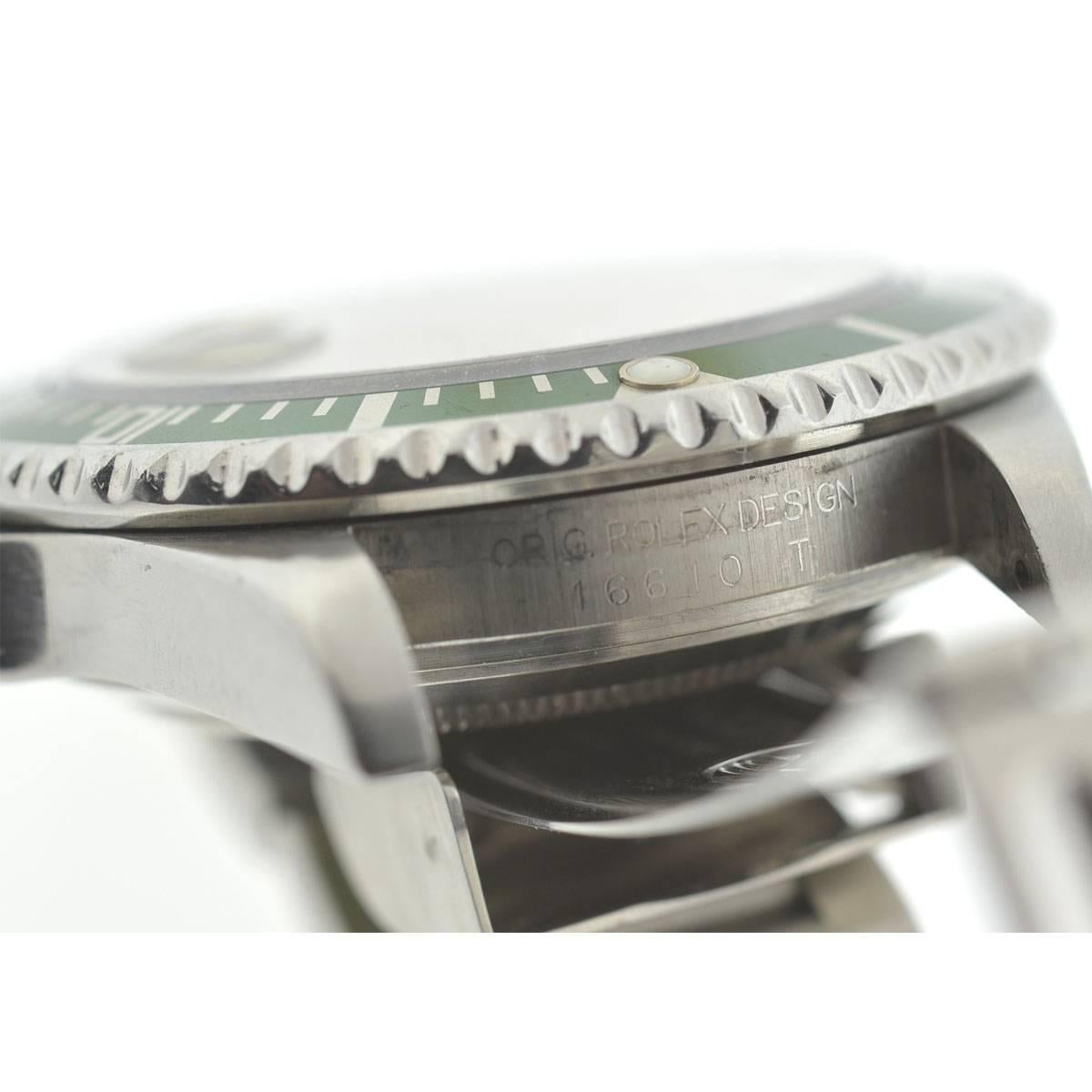 Rolex Stainless Steel Kermit Submariner Automatic Wristwatch Ref 16610LV 3