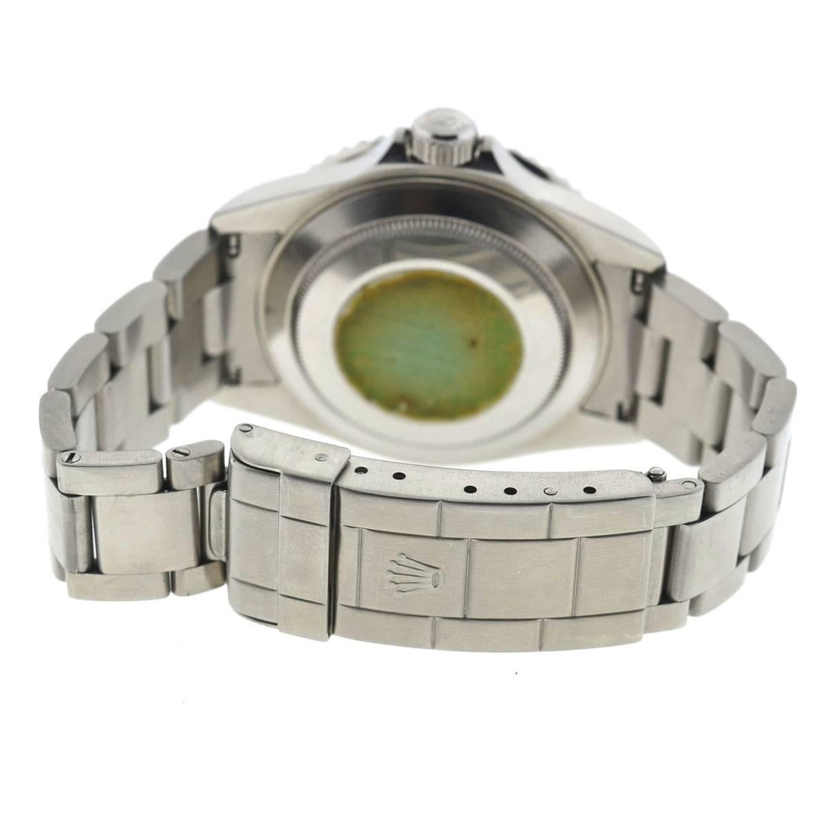 Rolex Stainless Steel Kermit Submariner Automatic Wristwatch Ref 16610LV In Excellent Condition In Boca Raton, FL