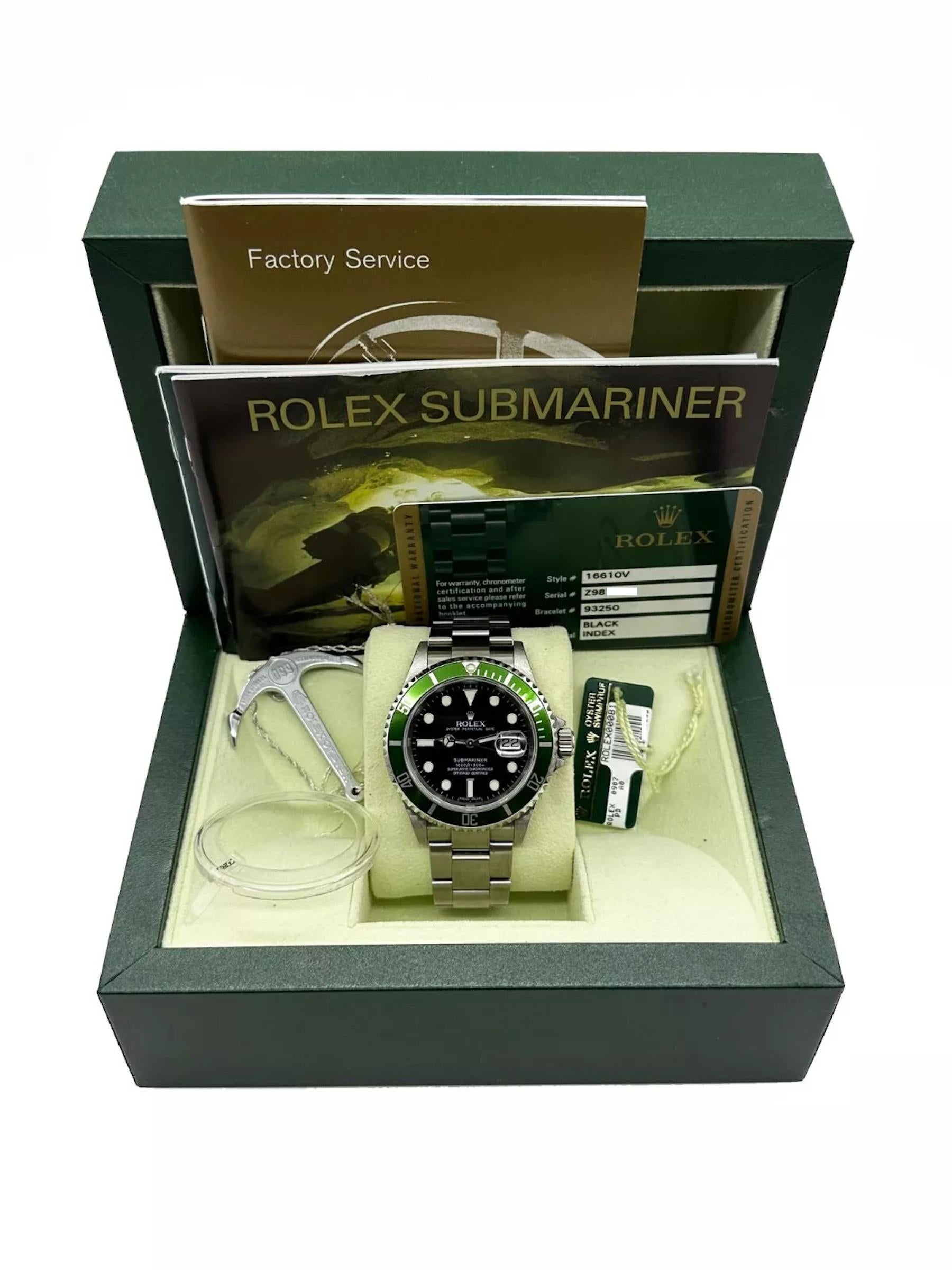 Numero di stile: 16610V
Seriale: Z987***
Anno: 2007
Model: Rolex Submariner 