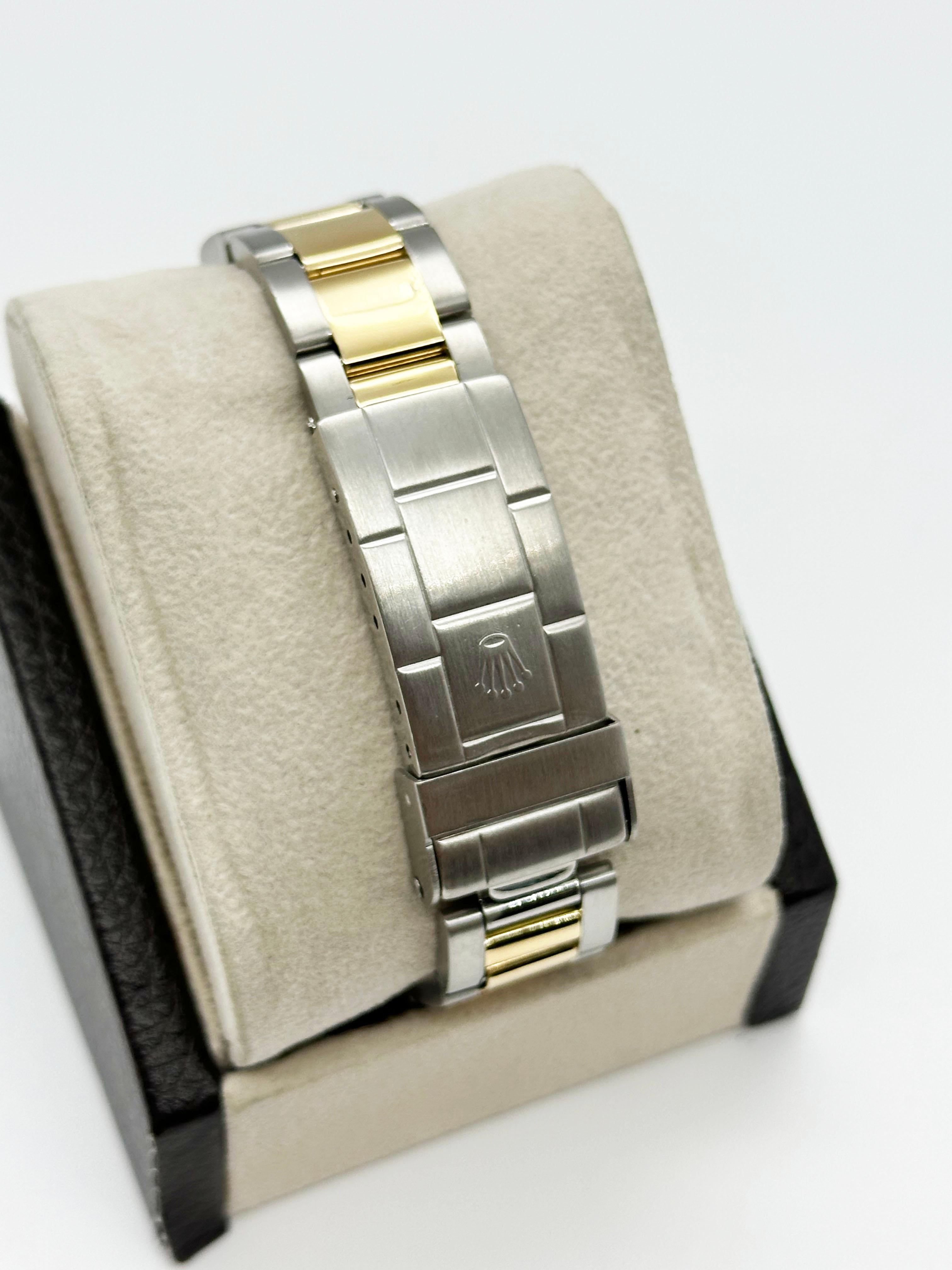 Rolex 16613 Schwarzer Submariner Champagner Serti Rubin Diamant Zifferblatt 18K Gold & Stahl 1