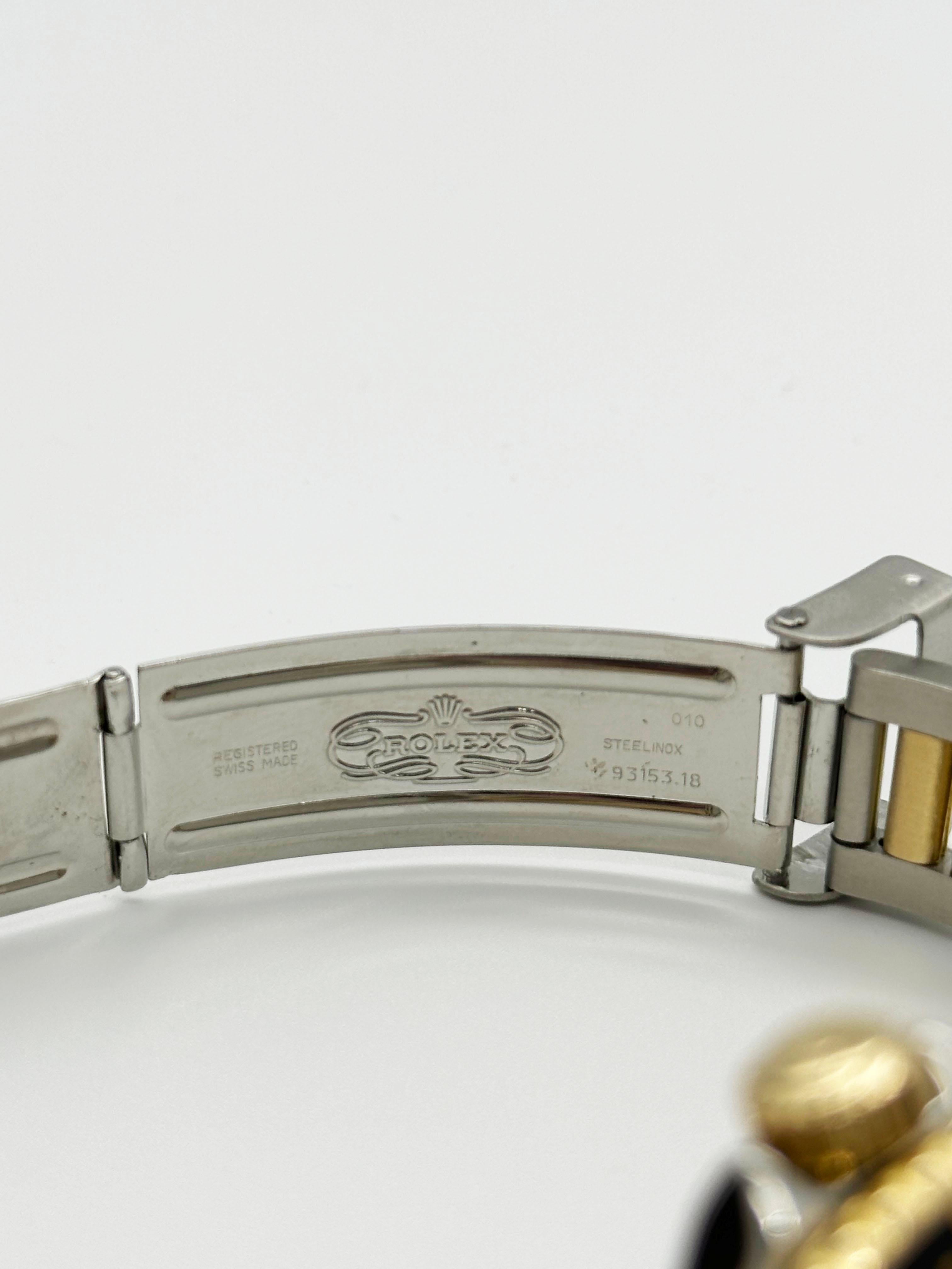 Rolex 16613 Schwarzer Submariner Champagner Serti Rubin Diamant Zifferblatt 18K Gold & Stahl 4