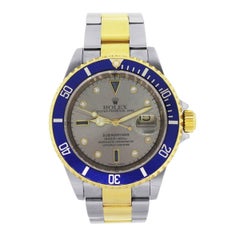 Rolex Two Tone Submariner Serti Dial Automatic Wristwatch