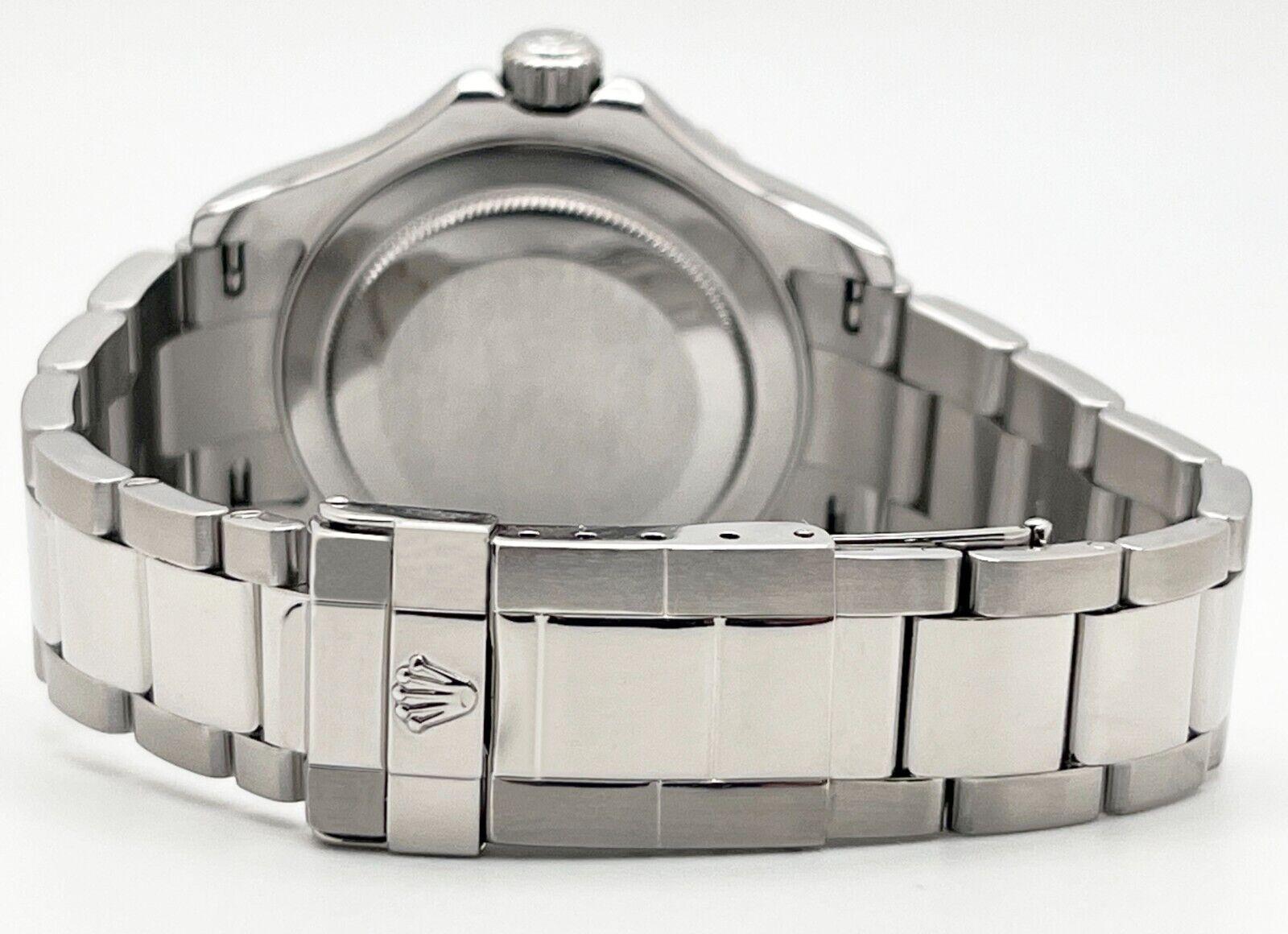 Men's Rolex 16622 Yacht Master 40mm Platinum Dial Platinum Bezel Stainless Steel 2006