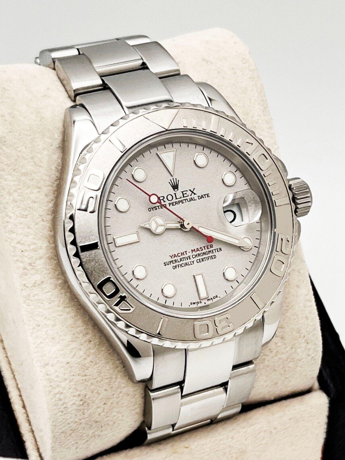 Rolex 16622 Yacht Master 40mm Platinum Dial Platinum Bezel Stainless Steel 2006 2