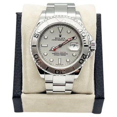Used Rolex 16622 Yacht Master Platinum Dial Platinum Stainless Steel Box Papers