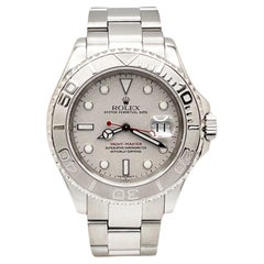 Rolex 16622 Yacht Master Platinum Dial Platinum Stainless Steel Box Papers