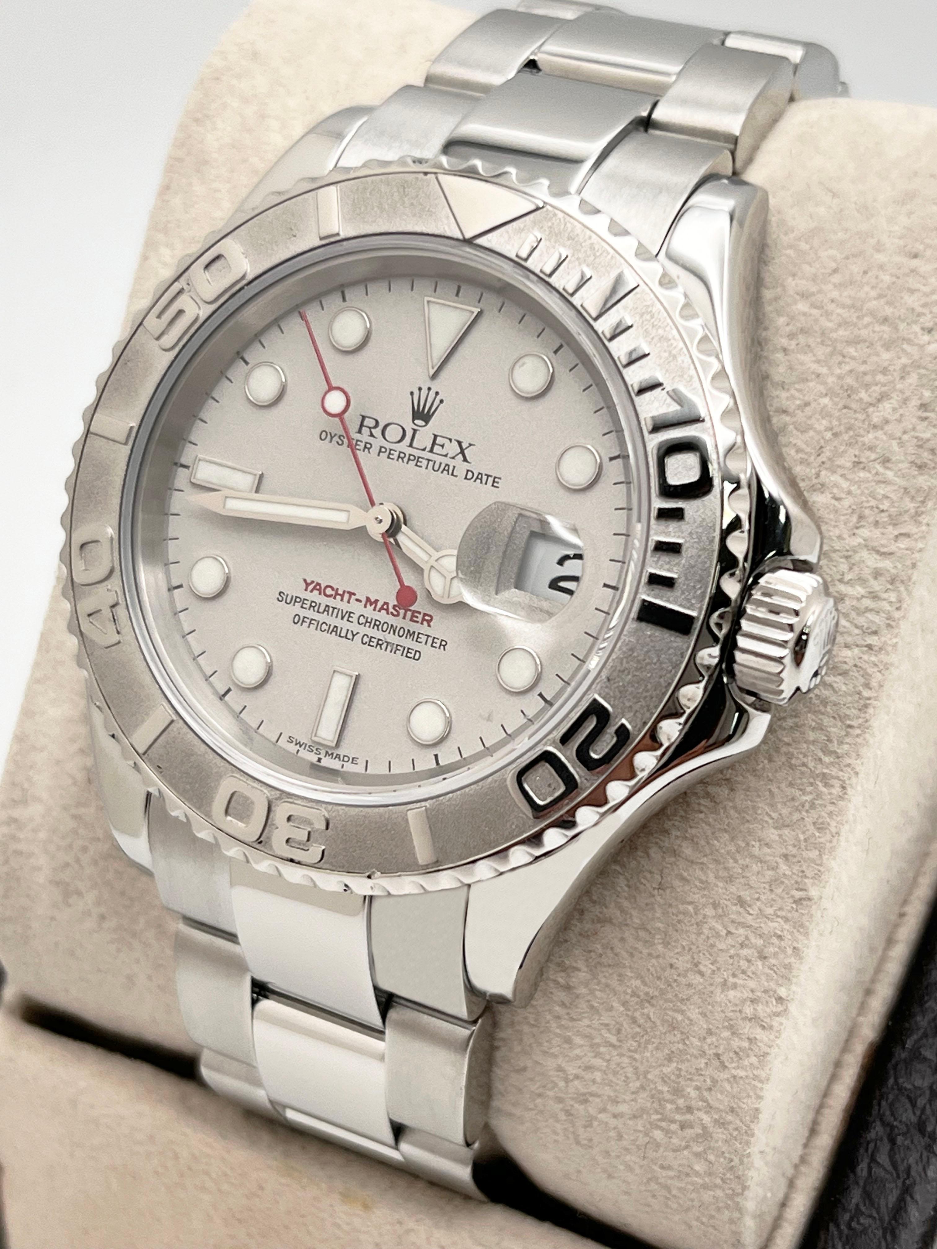 Rolex 16622 Yacht Master 40mm Platin Edelstahl Box Service Card 1