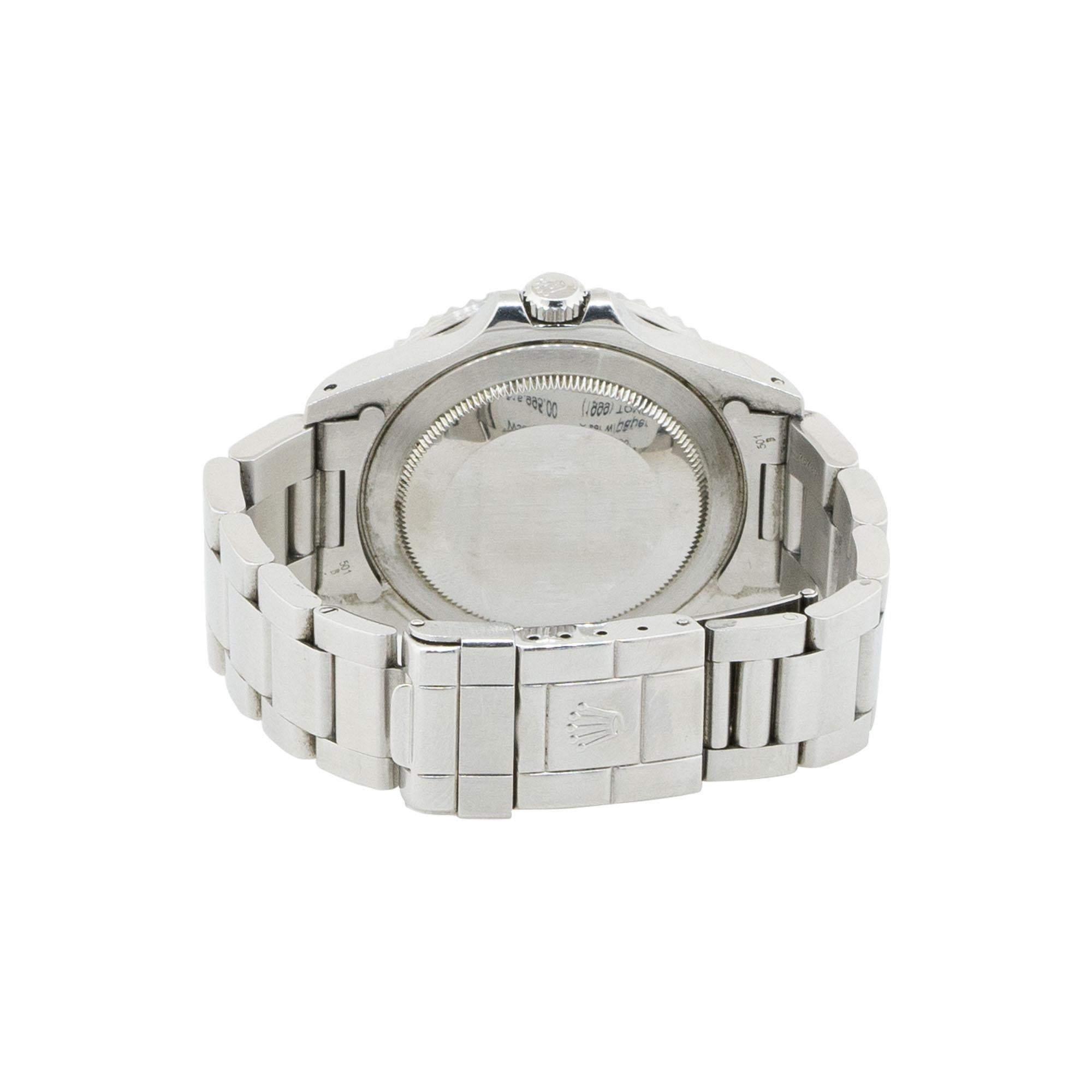 Rolex 16700 GMT-Master Edelstahl-Uhr mit schwarzem Zifferblatt im Zustand „Gut“ im Angebot in Boca Raton, FL