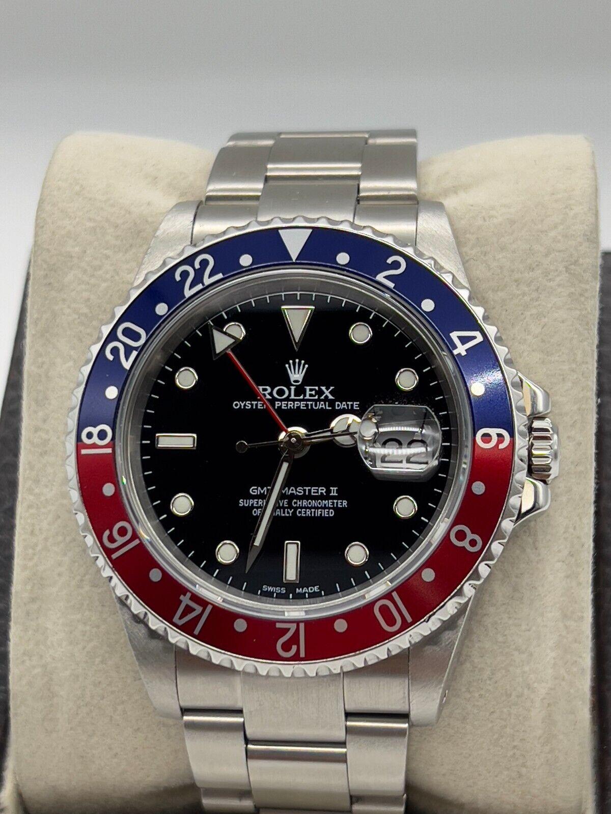 Rolex 16710 GMT Master II 40mm Pepsi Red and Blue Stainless Steel 1