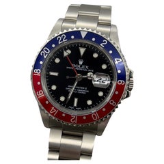 Rolex 16710 GMT Master II 40mm Pepsi Red and Blue Stainless Steel