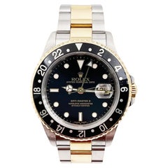 Rolex GMT Master II 16713 40mm Esfera Negra Oro Amarillo 18K Caja Acero Papel 2001