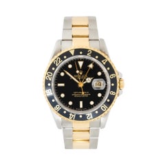 Rolex 16713 GMT-Master II Two Tone Black Dial Watch in Stock