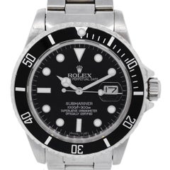 Vintage Rolex 16800 Stainless Steel Black Dial Submariner Gents Wristwatch