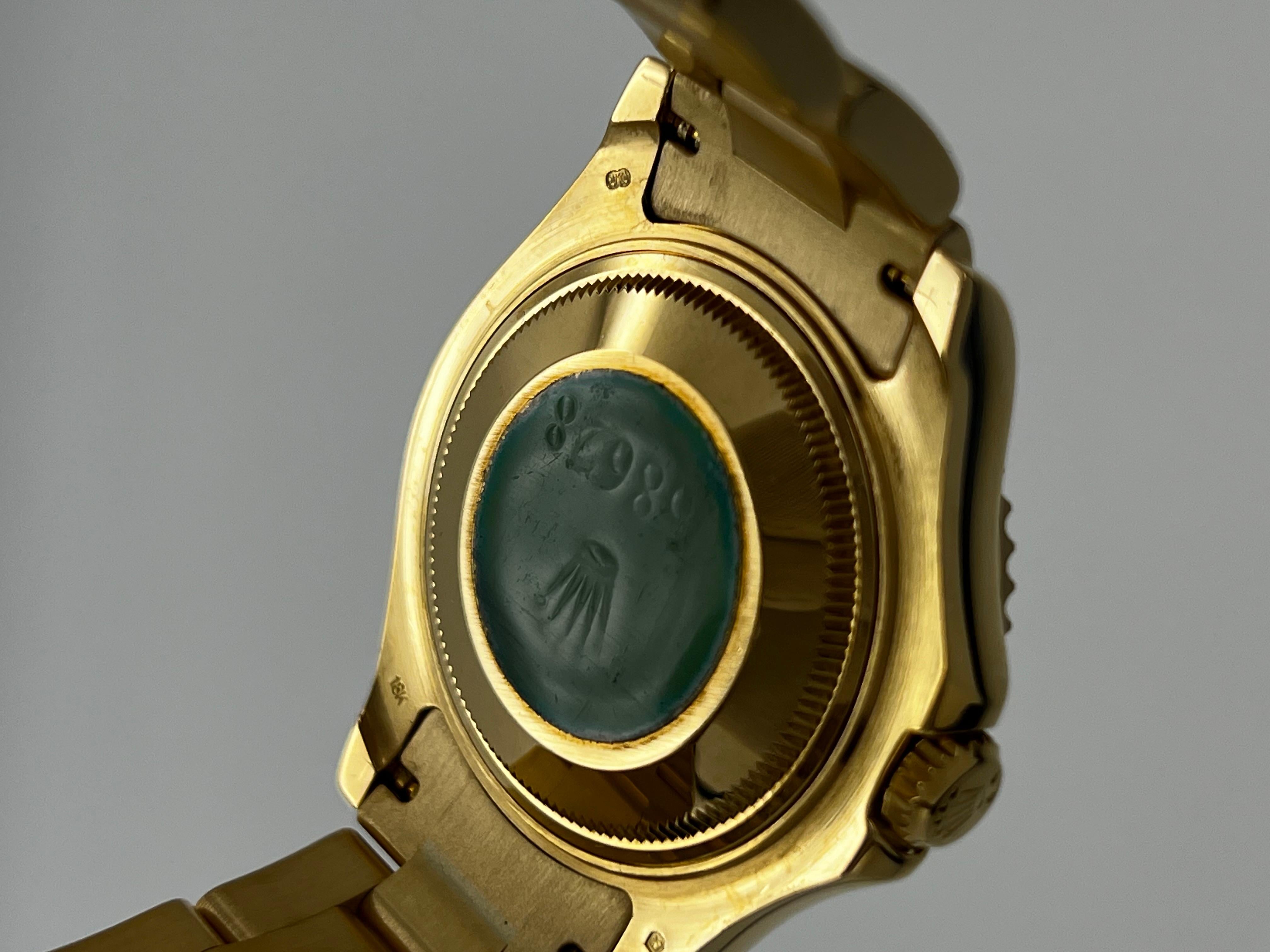 Rolex 168628 Yacht Master Midsize 35mm 18K Yellow Gold Rolex Box For Sale 3