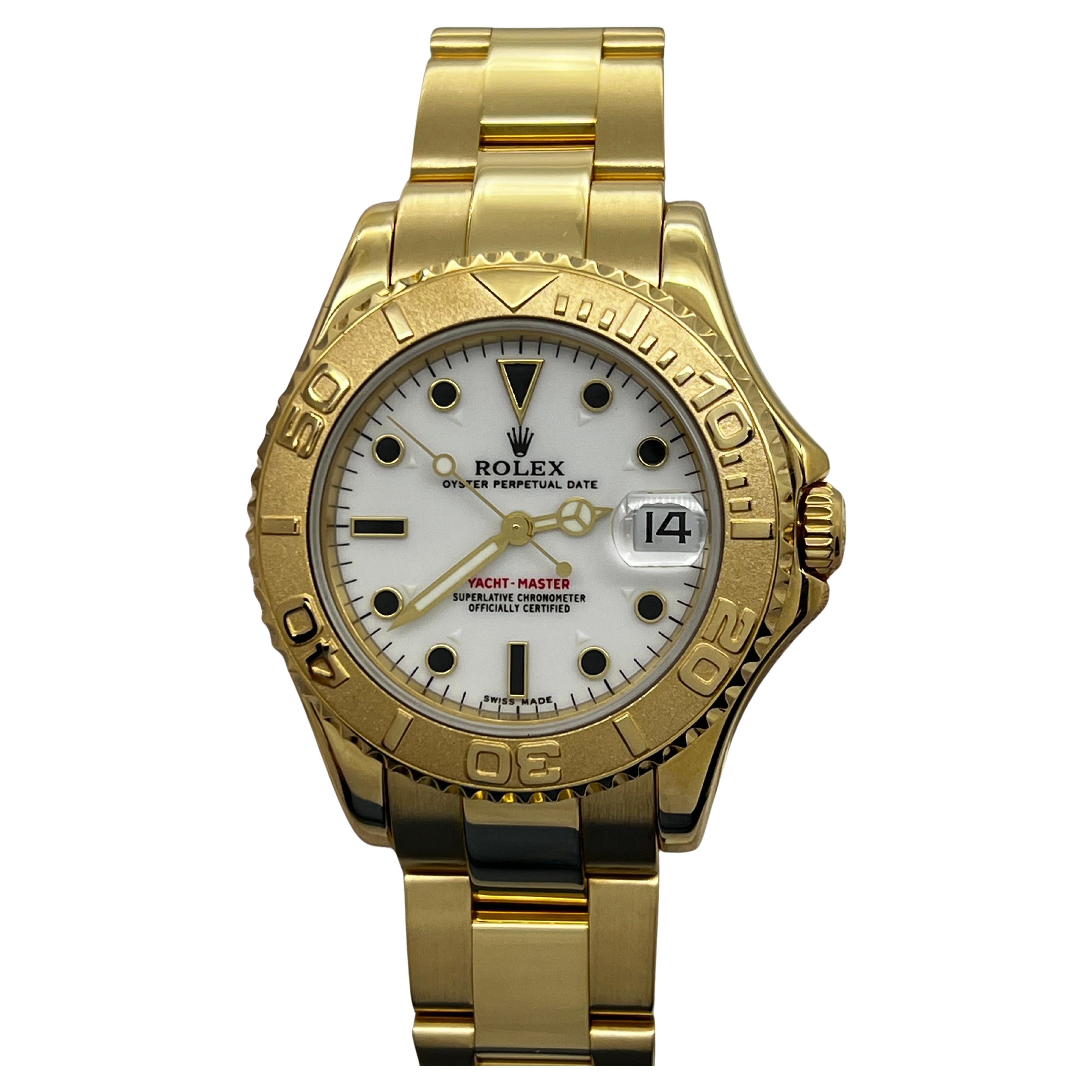 Rolex 168628 Yacht Master Midsize 35mm 18K Oro Amarillo Caja Rolex