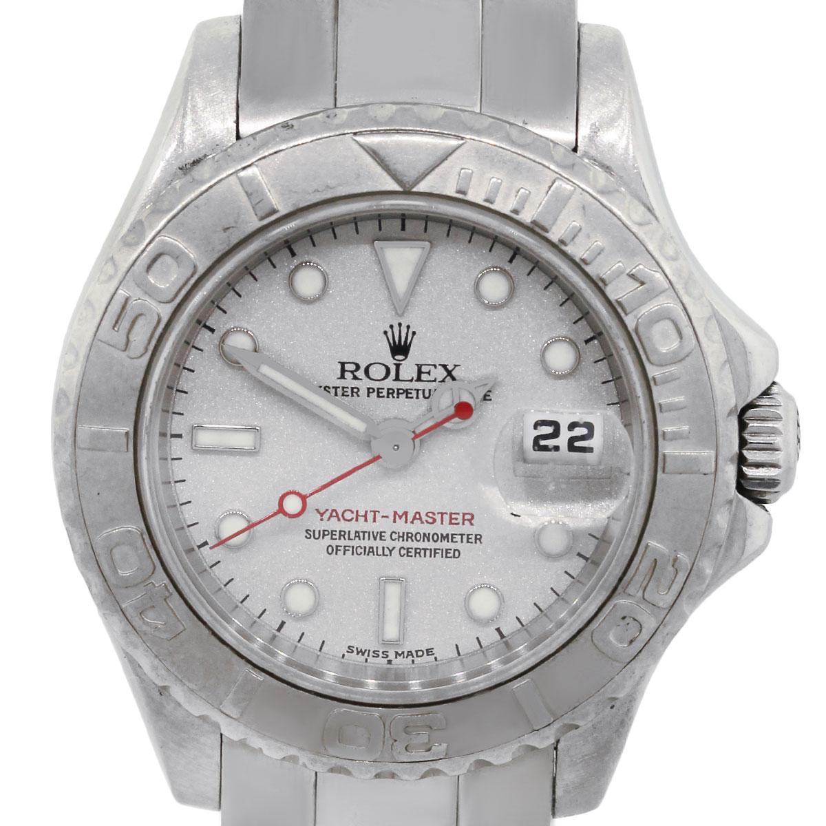 Women's Rolex 169622 Yacht-Master Platinum and Stainless Steel Ladies Watch For Sale