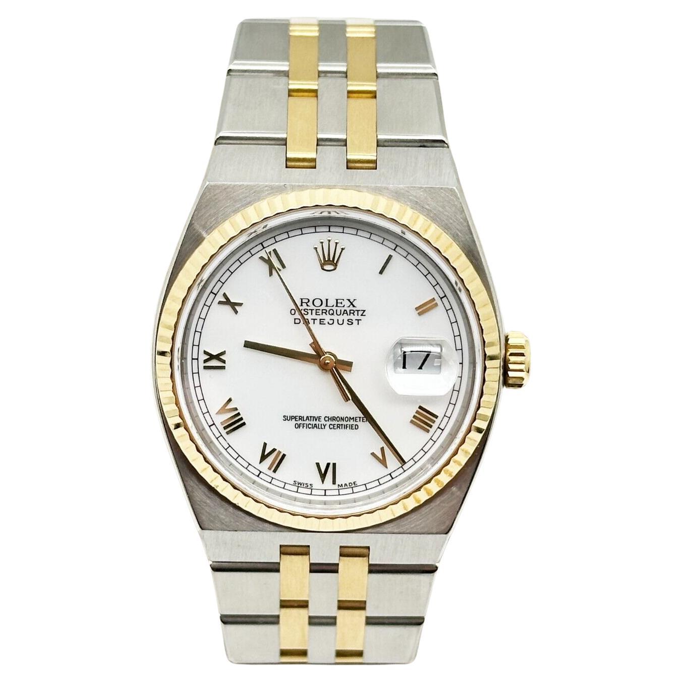 Rolex 17013 Oysterquartz Montre Oysterquartz en or jaune 18 carats et acier inoxydable en vente