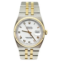 Retro Rolex 17013 Datejust Oysterquartz White Dial 18K Yellow Gold Stainless Steel