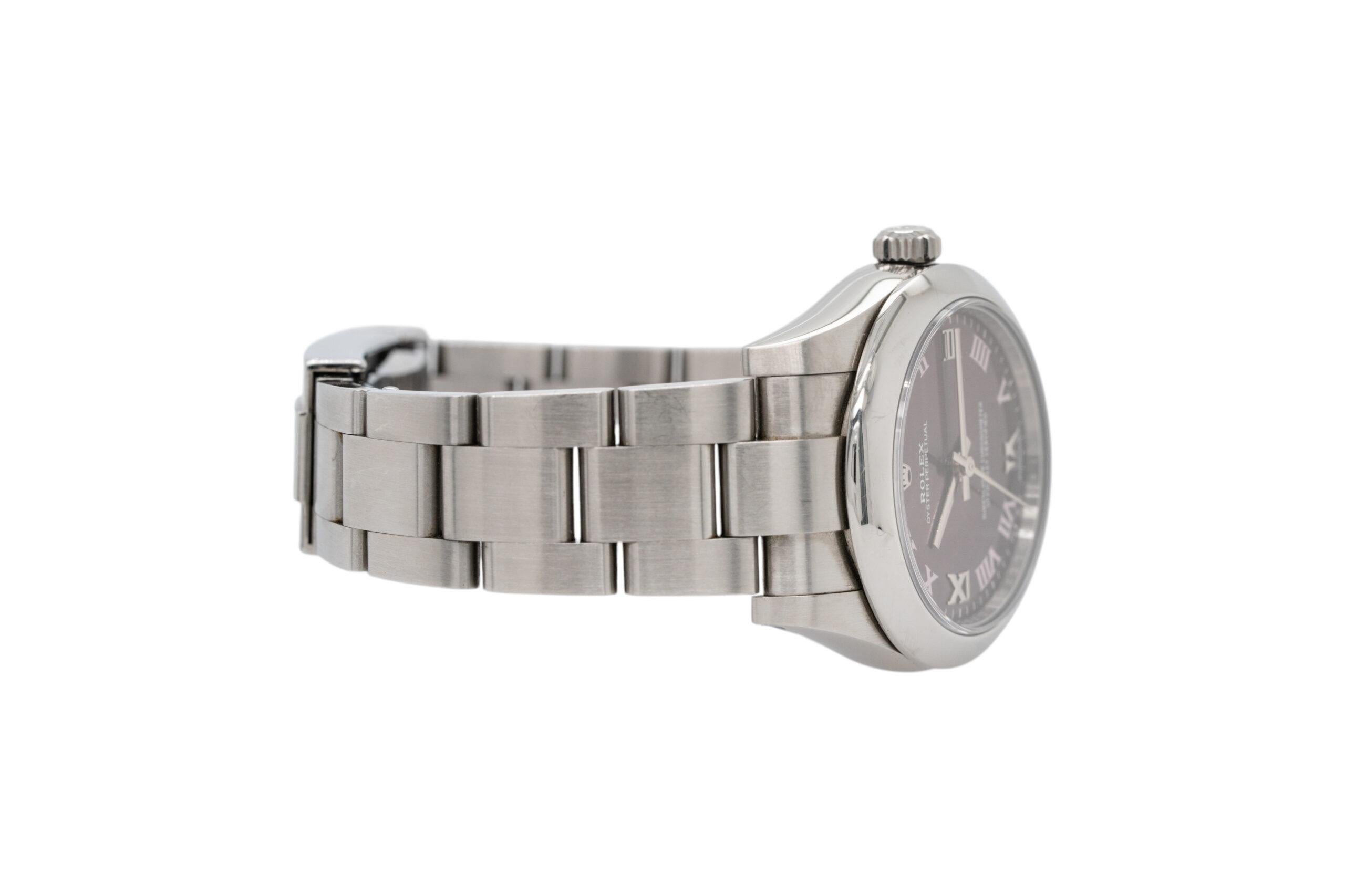 Rolex 177200 Oyster Perpetual Traube römisches Zifferblatt Uhr im Angebot 2