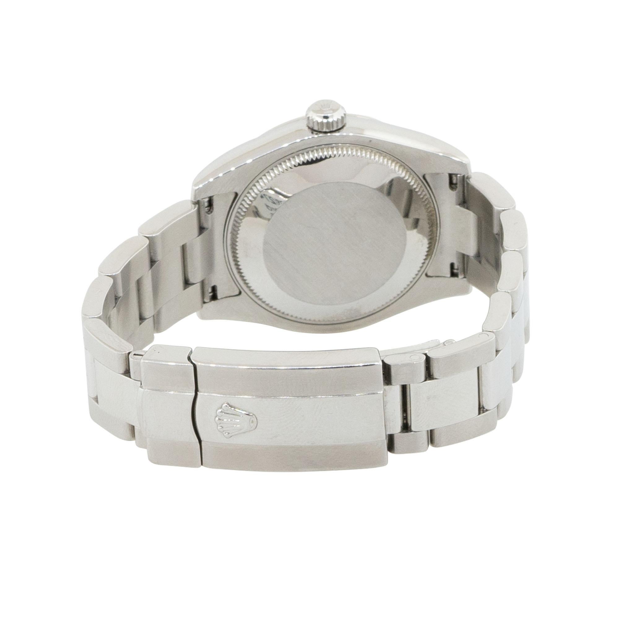 Rolex 178274 Datejust 31mm Edelstahl-Uhr mit geblümtem Zifferblatt für Damen oder Herren im Angebot
