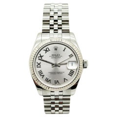 Rolex 178274 Datejust Midsize Silber Roman Zifferblatt Stahl Box Papier 2013