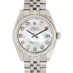 Rolex 178274 Datejust Stainless Steel Mother of Pearl Diamond Watch