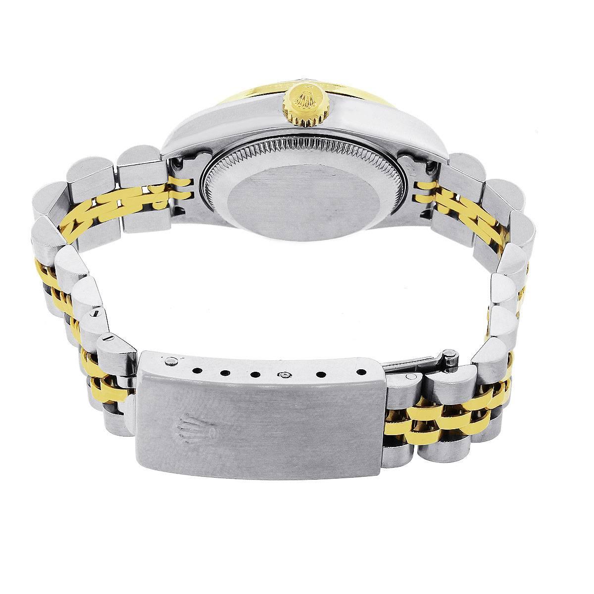 Round Cut Rolex 179173 Datejust Diamond Dial Ladies Watch