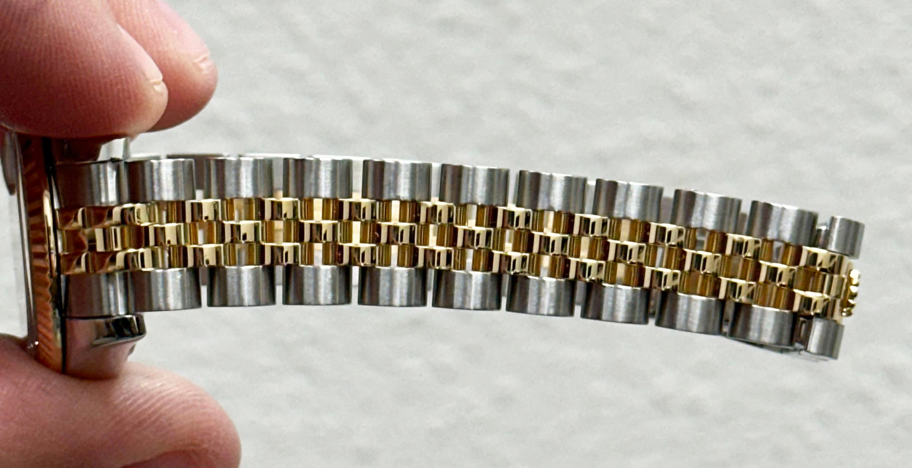 Rolex 179173 Damen Datejust Pyramiden-Zifferblatt 18K Gelbgold Stahlschachtel Bücherregal 4