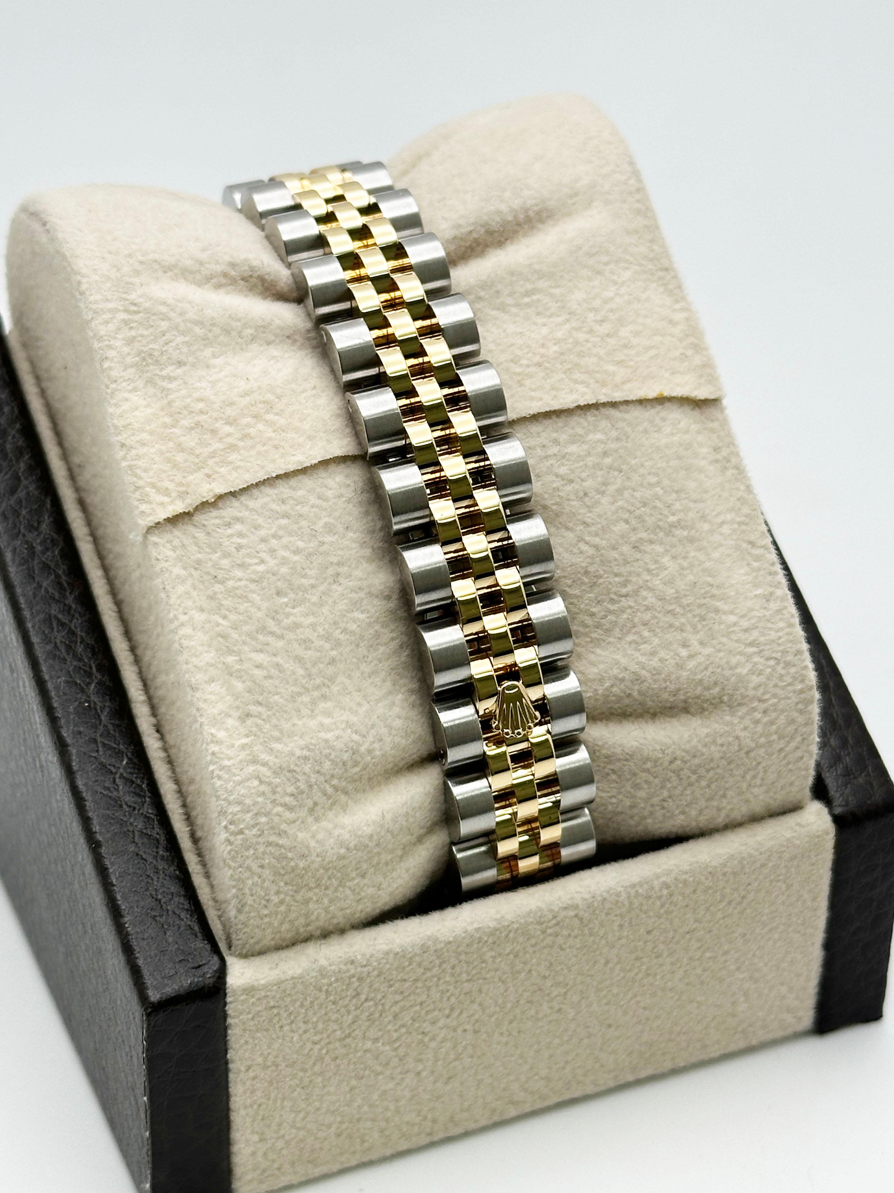 Rolex 179173 Ladies Datejust White Diamond Dial 18K Yellow Gold Steel Box Paper 3
