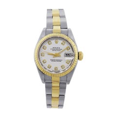 Rolex Ladies Stainless Steel White Diamond Dial Automatic Wristwatch Ref 179173